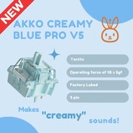 AKKO Creamy Blue Pro V5 Creamy Thocky Tactile Switches Custom Mechanical Keyboard Hotswap