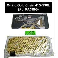 Y15/Y16 O-ring Gold Chain/Oring Chain/Rantai Oring 415-138L (AJI RACING)