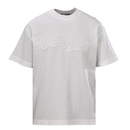 26SS ACNE STUDIOS Embroidered Letter Short Sleeve T-Shirt