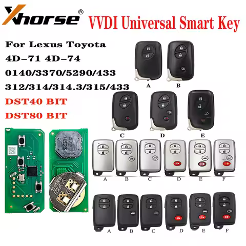 XSTO03EN Xhorse Global Version VVDI XM38 Universal Remote Key for Toyota 4D 8A 4A 4d-71 4d-74 Chip G