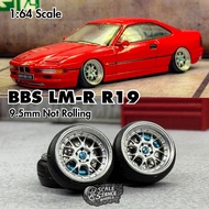 BBS LM-R R19 Diecast Rims Size 9.5mm Scale 1:64 Scale Stance Mini Scale