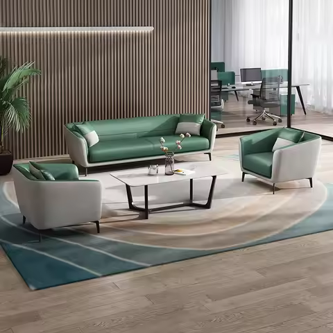 Business Reception Office Sofa Negotiation Fashionable Artistic Office Sofa Modern Design Office Fur