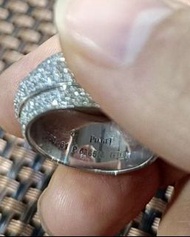 Piaget伯爵的满钻戒指 AU750 18K 滿钻 原價$128000，现價半价出售64000