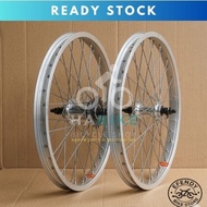 Bicycle Wheels Rims 16 BMX Terpedo Alloy Black/Silver Chrome Iron Wheelset Terpedo Front Rear Ready 