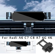 Car Phone Holder For Audi A6 C7 C8 A7 Sportback 4G 4K Car Styling Bracket GPS Stand Rotatable Suppor