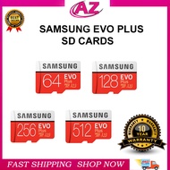 SAMSUNG EVO PLUS SD CARDS 32GB | 64GB | 128GB | 256GB | 512GB WITH 10 YEARS OFFICIAL SINGAPORE WARRANTY !!