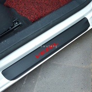 Carbon Fiber Vinyl Sticker Car Door Sill Protector Scuff Plate For HONDA VEZEL Car Accessories