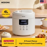 MODONG Electric Pressure Cooker 4L Household Small Rice Cooker Smart Cooker Stockpot Electric Pressure Cooker Rice Cooker 6-8 People 電壓力鍋