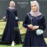 midi dres polkadot rayon