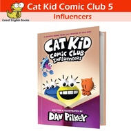 (In Stock)  พร้อมส่ง *ลิขสิทธิ์แท้ Original*  หนังสือการ์ตูนภาษาอังกฤษ Cat Kid Comic Club: Influencers: A Graphic Novel (Cat Kid Comic Club #5): From the Creator of Dog Man Hardcover หนังสือเด็กภาษาอังกฤษ by Great English Books