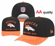 Men's Broncos New Era Black Throwback Washed A-Frame 9FIFTY Snapback Hat
