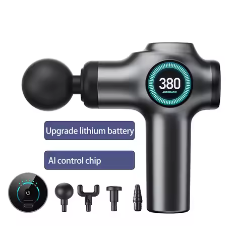 Massage Gun Deep Tissue, Muscle Fascia gun，Muscle Massage Gun for Pain Relief with 4 Massage Heads &