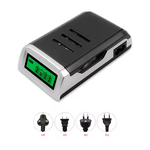 Multifunction 4 Slots LCD Display AAA/AA Battery Charger Smart Universal Charger for AAA/AA NI-MH/NI