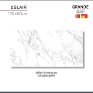 Granit 60x120 Kilap ROMAN Grande dBlair Arabescato Motif Putih Abu Modern Minimalis