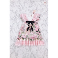 Maria diamond Pink Rose Pattern Mini dress couple cosmos