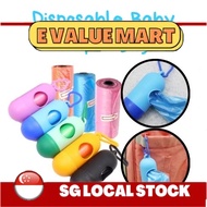 E Value Mart Portable Diaper Disposal Plastic Dispenser &amp; Refill Rol Diaper Bag (Random Pick)