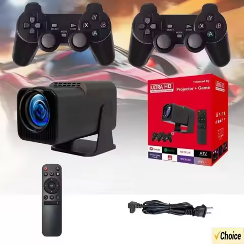 Elevate Your Gaming with HY320 MAX High-Quality 400ANSI Projetor para Casa – 180° Rotation for Ultim