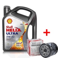 SHELL HELIX ULTRA 5W-40 สังเคราะห์แท้ 100% น้ำมันเครื่อง 4L/1L เครื่องยนต์เบนซิน ทุกค่าย(ของขวัญฟรี