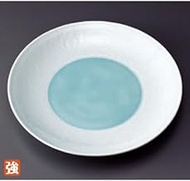 kbu3-726-11-653 Pasta Plate, Blue and White Arabesque Carving 9.0 Plates, 11.1 x 1.4 inches (28.2 x 