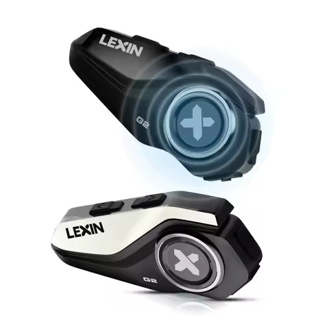 LEXIN-G2P Motorcycle Bluetooth Helmet Intercom Big Button Design &Up To Pair 6 Riders,Exchangeable P