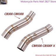 Modified Escape Muffler Motorcycle Exhaust Middle Link Pipe Stainless Steel Pipe For Honda CBR300 CB