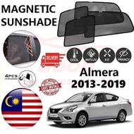 Nissan Almera 2013-2019 Epic Magnetic Sunshade  (4pcs) Accessories Automotive
