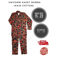 UNIFORM KADET BOMBA SEKOLAH (CELORENG) | KAIN COTTON