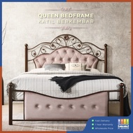 HI SEASON Queen Size Bed Metal Frame/Bingkai Katil Berkembar/Copper/White/铁艺床架