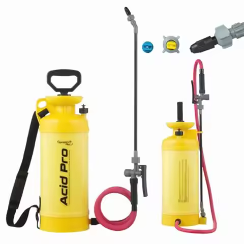 2 Gallon Acid Pro Compression Sprayer for Acid Stain Muriatic Acid Chemical Resistant Leak-Free Dura