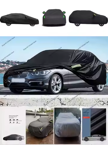 Protective Full Car Cover for BMW 1er F20/F21/F40/F41/G40/G41 2011-2024 Outdoor Windproof Sunshade D
