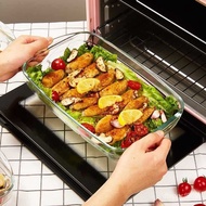 Heat-Resistant Glass Bakeware Oven Microwave Convection Oven Utensils Household Steamed Fish Plate Plate Tableware Grill