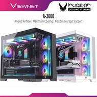 INVASION A-2000 ATX DESKTOP CASING / CASE WITH FLEXIBLE STORAGE SUPPORT / ANGLED AIRFLOW - A2000 - B