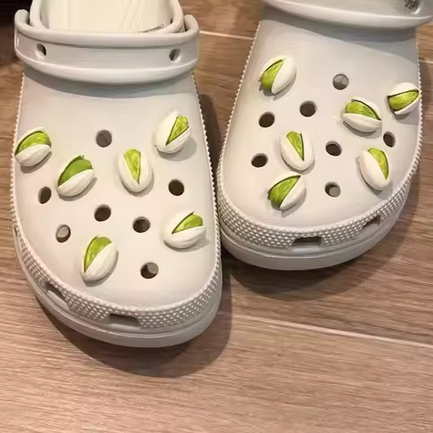 Pistachio Series Funny Shoe Accessories Ins Popular Charms for Crocs Lovely Adornment for Clogs Sand