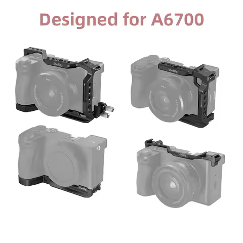 SmallRig Camera Cage Kit for Sony A6700 with Baseplate&Dual Cold Shoe Mount Plate Studio Expansion K
