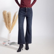 【ICare】絆帶腰飾小喇叭牛仔褲(M-XL) | 女牛仔褲 喇叭褲 顯瘦款
