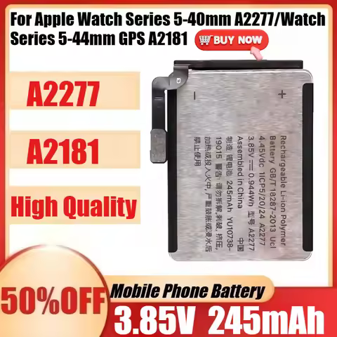 New A2277 A2181 245mAh 296mAh Battery For Apple Watch Series 5-40mm A2277/Watch Series 5-44mm GPS A2
