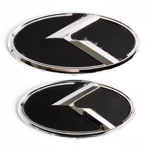 2pcs For KIA K5 Car Trunk Emblem 3D Sticker K Logo Front Grill Rear Badge2011-2013 Optima Forte 2009
