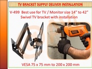 AVL V499 swivel TV / monitor Bracket Plus installation for TV and monitor size up to 14" to 42"  , s