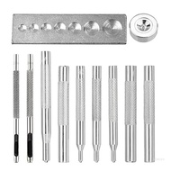 Shwnee 9Pcs Metal Snap Fastener Fixing Setting Tool Set Snap Fastener Install Tool
