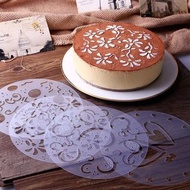 4入8吋蛋糕噴花模推薦 麵粉篩 糖粉篩 廚房烘焙蛋糕轉印膜推薦 鬆餅粉膜