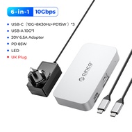 ORICO ฮับ USB C 40Gpsb PD85W 8K 30Hz 5K 60Hz 4K 60Hz รองรับการขยายตัวของโซ่เดซี่สำหรับแล็ปท็อปโอเอสว