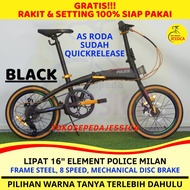 Sepeda Lipat 16 Element Police Milan
