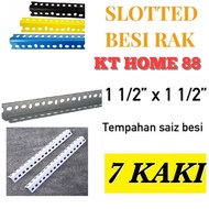 Besi angle Rak lubang  7kaki/slotted angle bar feet
