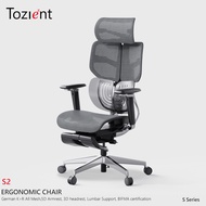 TOZIENT S2 ergonomic chair lumbar support 5D armrest 3D headrest back adjustment swivel chair computer chair home office