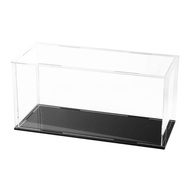 CHUA Acrylic Clear Display Show Case for 1/18 Diecast Model Toy Car Black Base Dustproof Storage Box