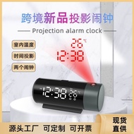 Projection Clock Hot-Selling Alarm Clock USB Rechargeable Electronic Clock Dual Alarm Clock Time Tem