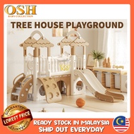 TREE HOUSE PLAYGROUND Kindergarten Kid Giant Playground Slide Stair Play Set Indoor Outdoor playset 