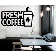 Unique Cute Glass Wall Stickers Cafe Wall Sticker Fresh Coffee