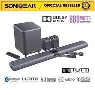 SonicGear StudioBar 6000 Dolby Atmos 5.1 Cinema Soundbar System TV Soundbar with Dual Mic