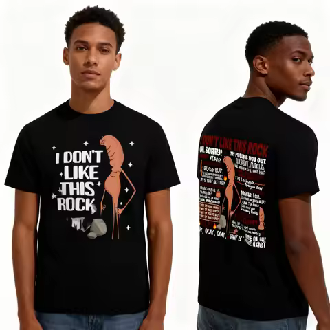 Marcus Worm VRChat Jouffa cotton Men's T-shirt regular Unisex style Women's oversized Y2K hip-hop ra